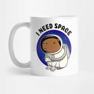 I need space Capybara Astronaut Mug